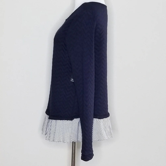 NWT Crown & Ivy Layered Blue Long Sleeve Top XS - Picture 2 of 5